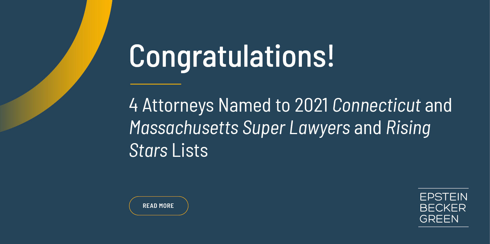 Four Epstein Becker Green Attorneys Named to 2021 Connecticut and